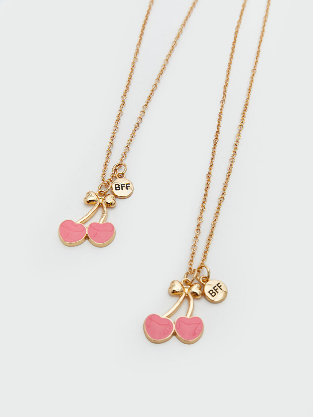 Karışık Kiraz Baskılı Kız Çocuk Kolye 2'li-2