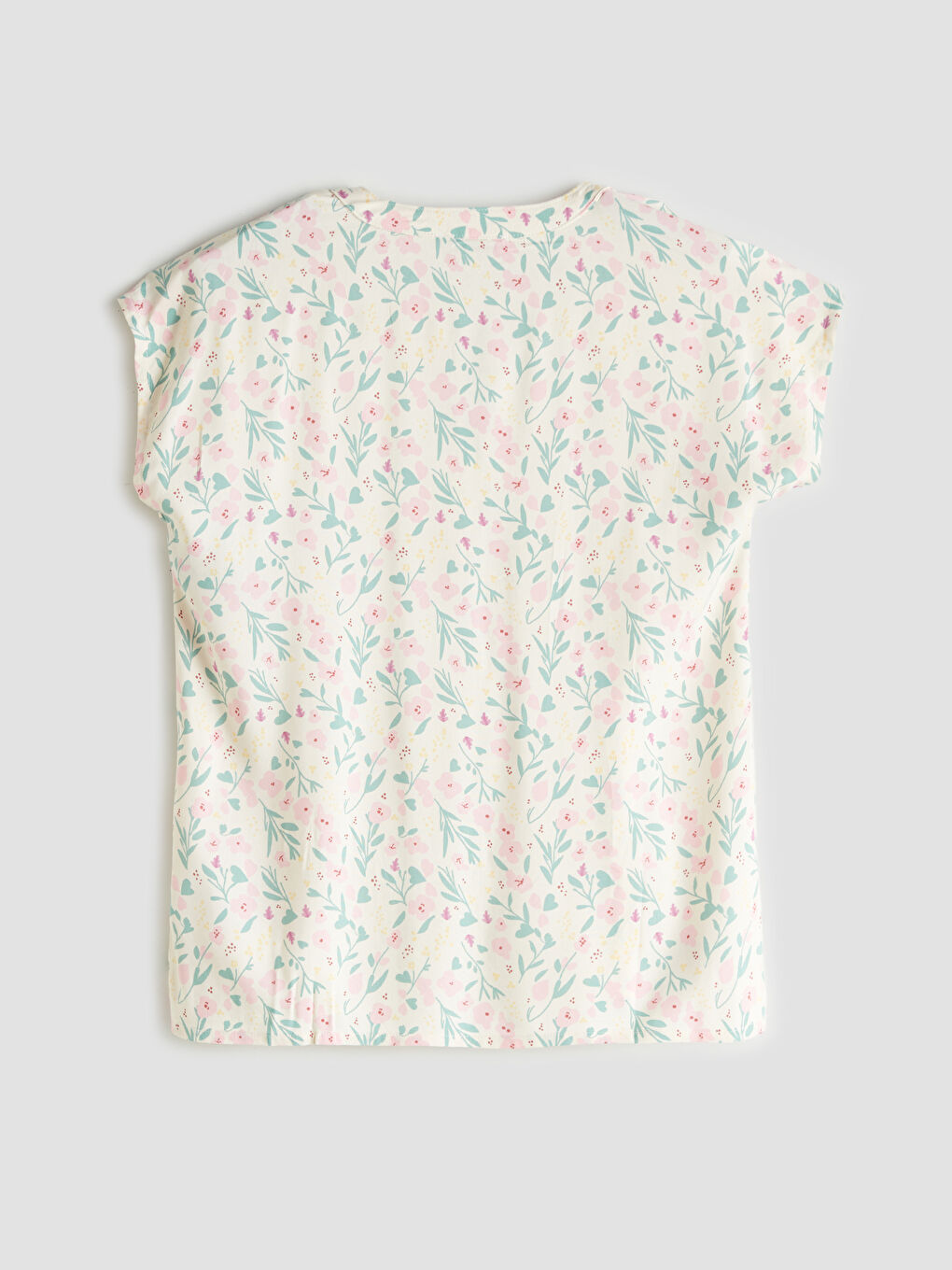 LCW Comfort Notch Neck Floral Blouse -S5RK07Z8-LT4