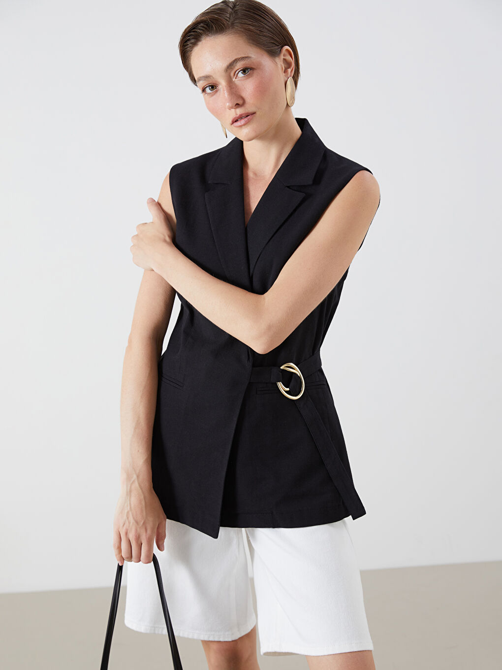 LCW Vision Woman BLACK Suit Waistcoat -S5RK09Z8-CVL