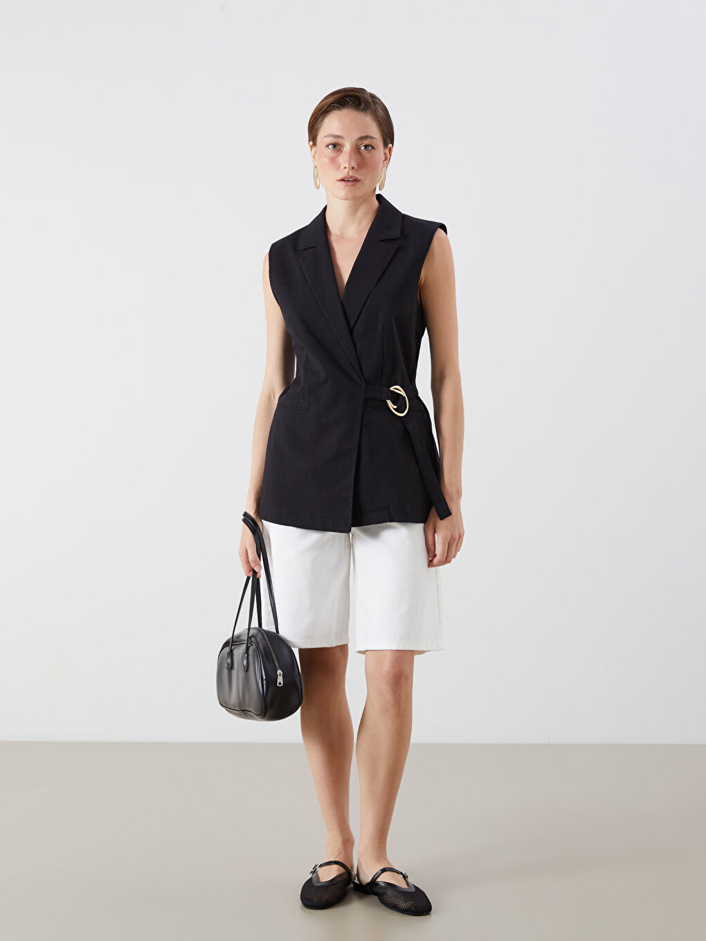LCW Vision Woman BLACK Suit Waistcoat -S5RK09Z8-CVL
