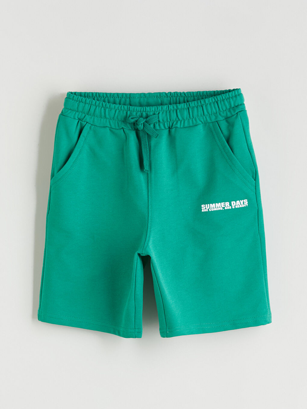 Elasticated Waist Boys' Shorts 2 Pack -S5RK11Z4-GRE