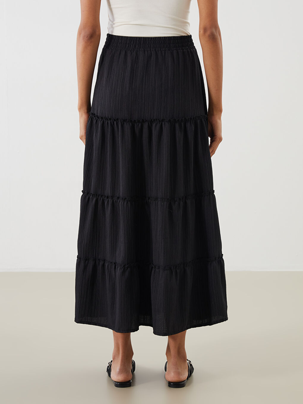 Siyah Beli Lastikli Katkat Etek-3