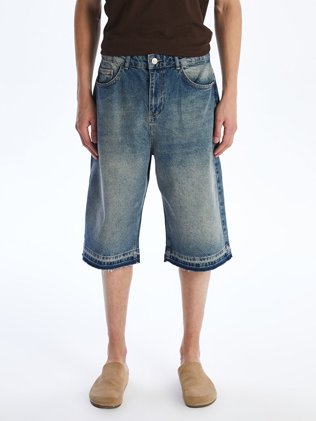 Relaxed Fit Men's Denim Shorts -S5RK52Z8-H45