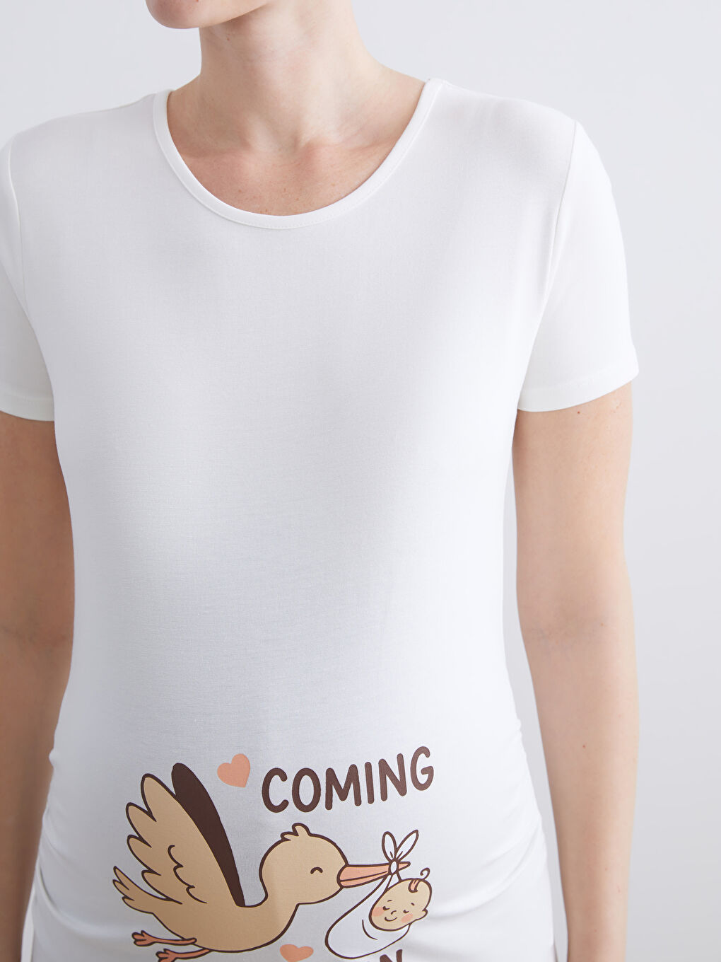 LCW Comfort Crew Neck Printed Women's T-Shirt -S5RK71Z8-Q6K