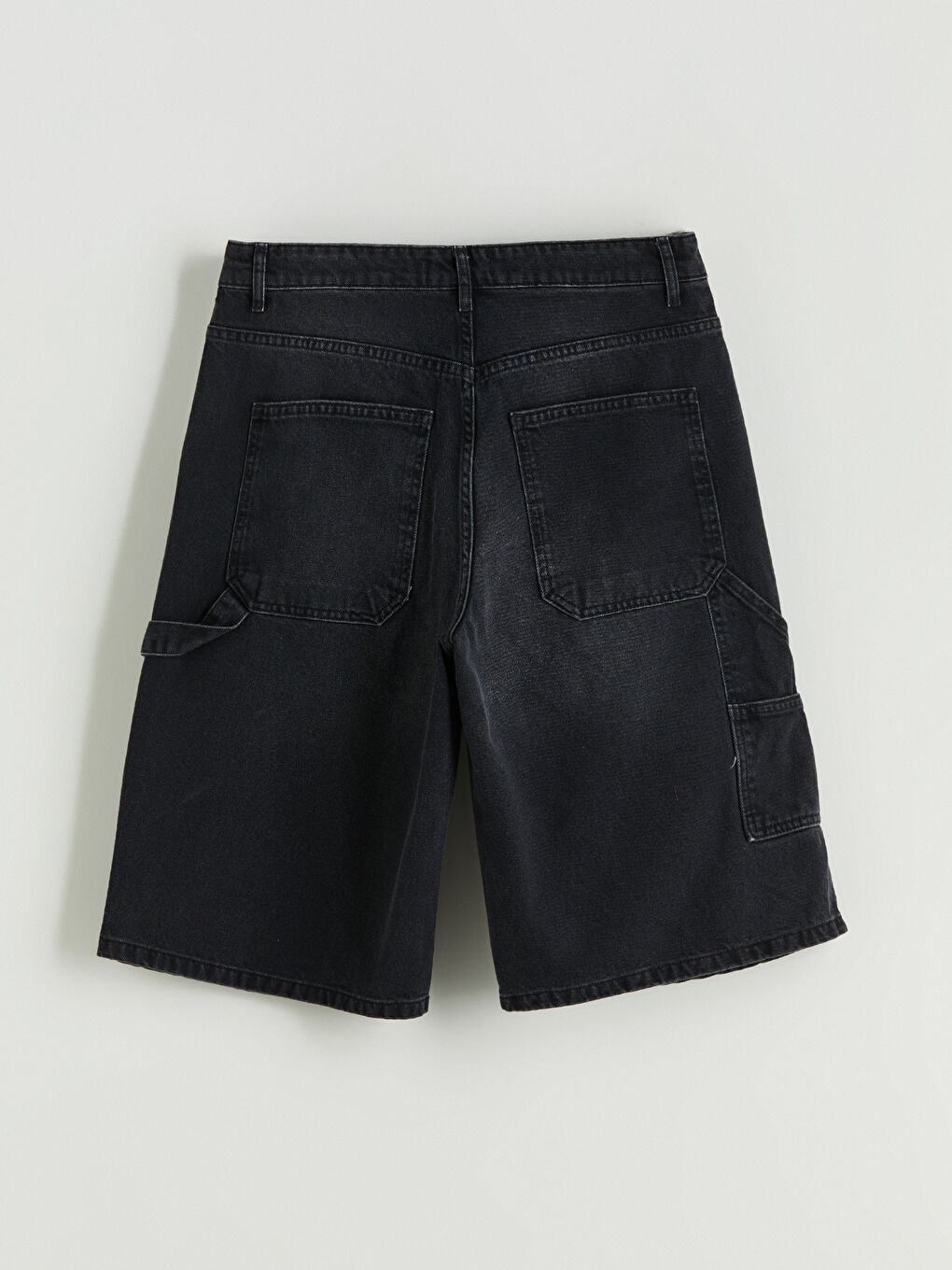 თავისუფალი ჭრის მამაკაცის ჯინსის შორტები-5