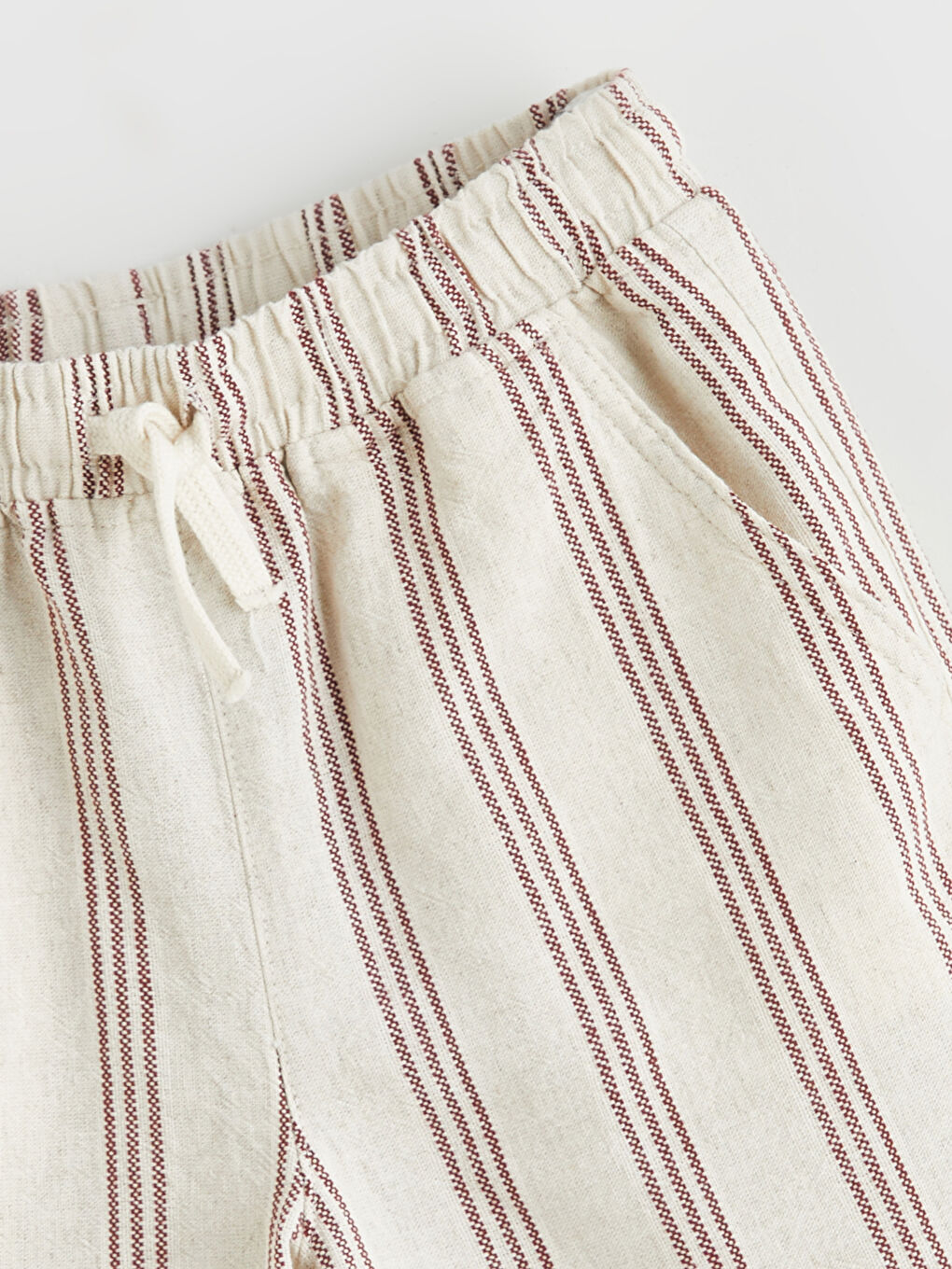 Elasticated Waist Linen Blend Boys' Shorts-2