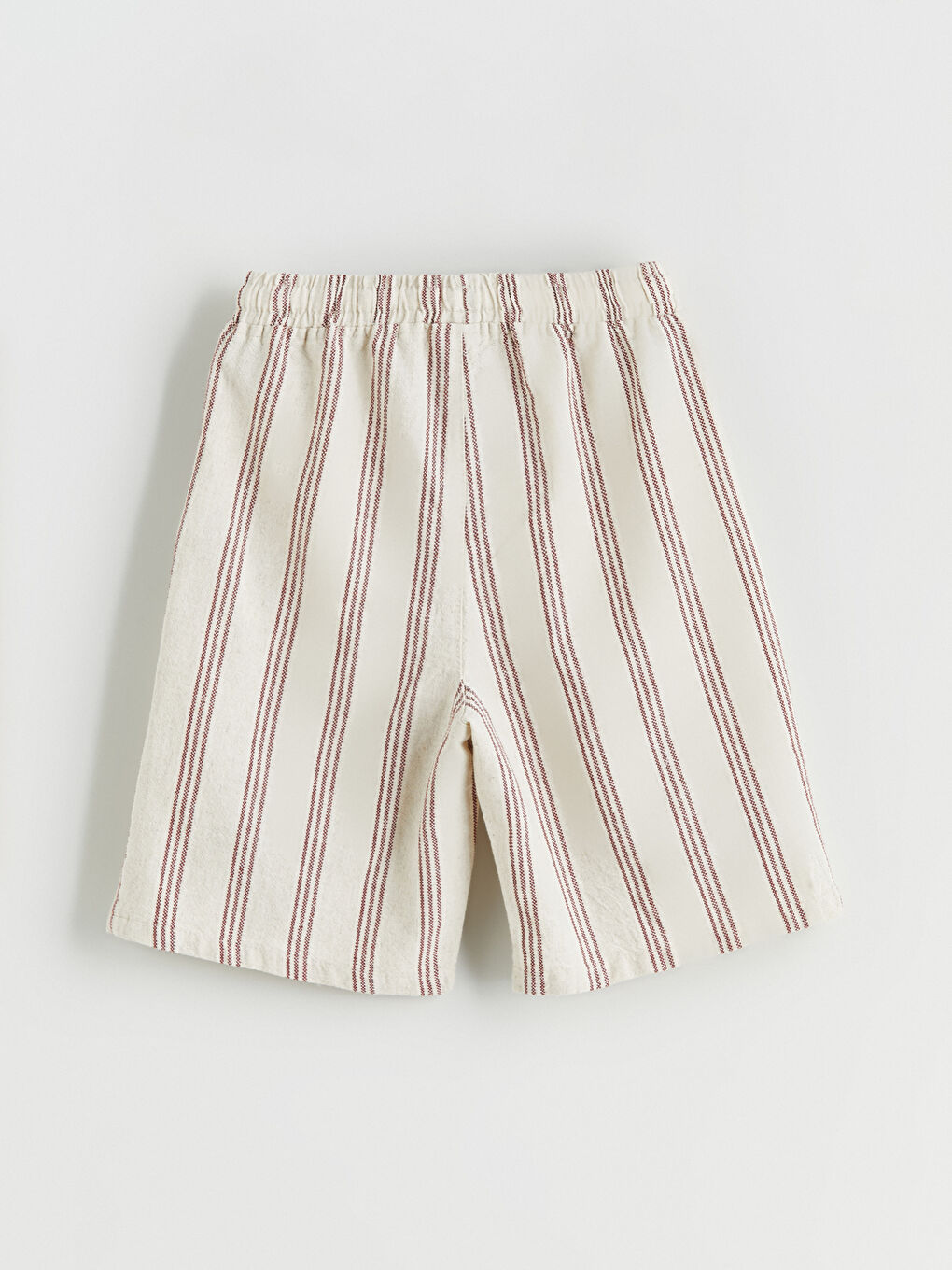 Elasticated Waist Linen Blend Boys' Shorts-3
