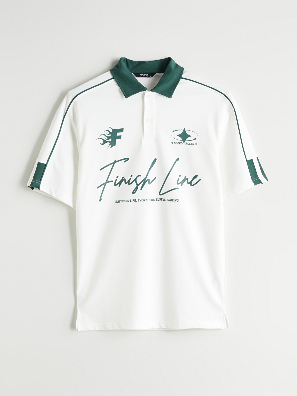 Polo Neck Printed Men's T-Shirt -S5RK96Z8-R9J