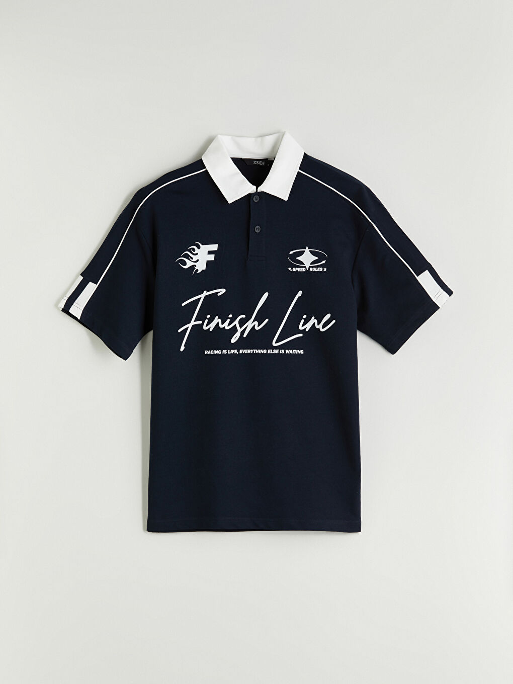 XSIDE Polo Neck Printed Men's T-Shirt -S5RK96Z8-RFD