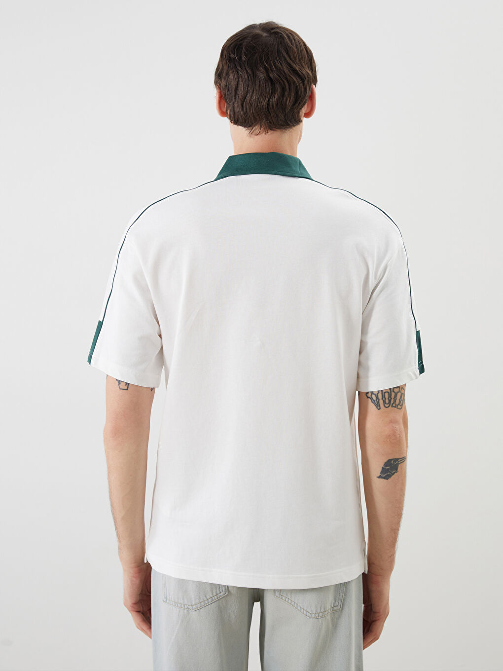 Polo Neck Printed Men's T-Shirt -S5RK96Z8-R9J