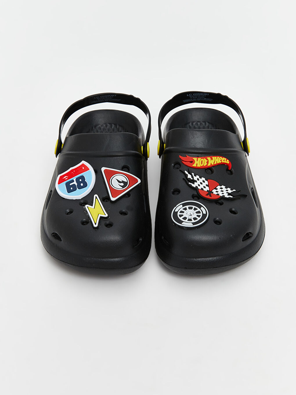 Siyah Hot Wheels Baskılı Erkek Çocuk Plaj Sandaleti-2