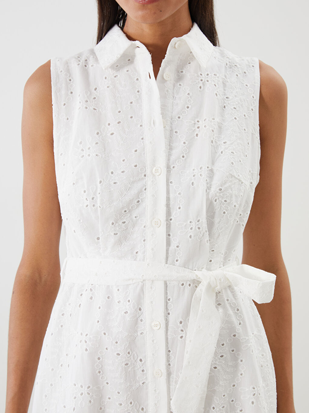 LCWAIKIKI Classic Woman WHITE Shirt Dress -S5RL00Z8-Q6K
