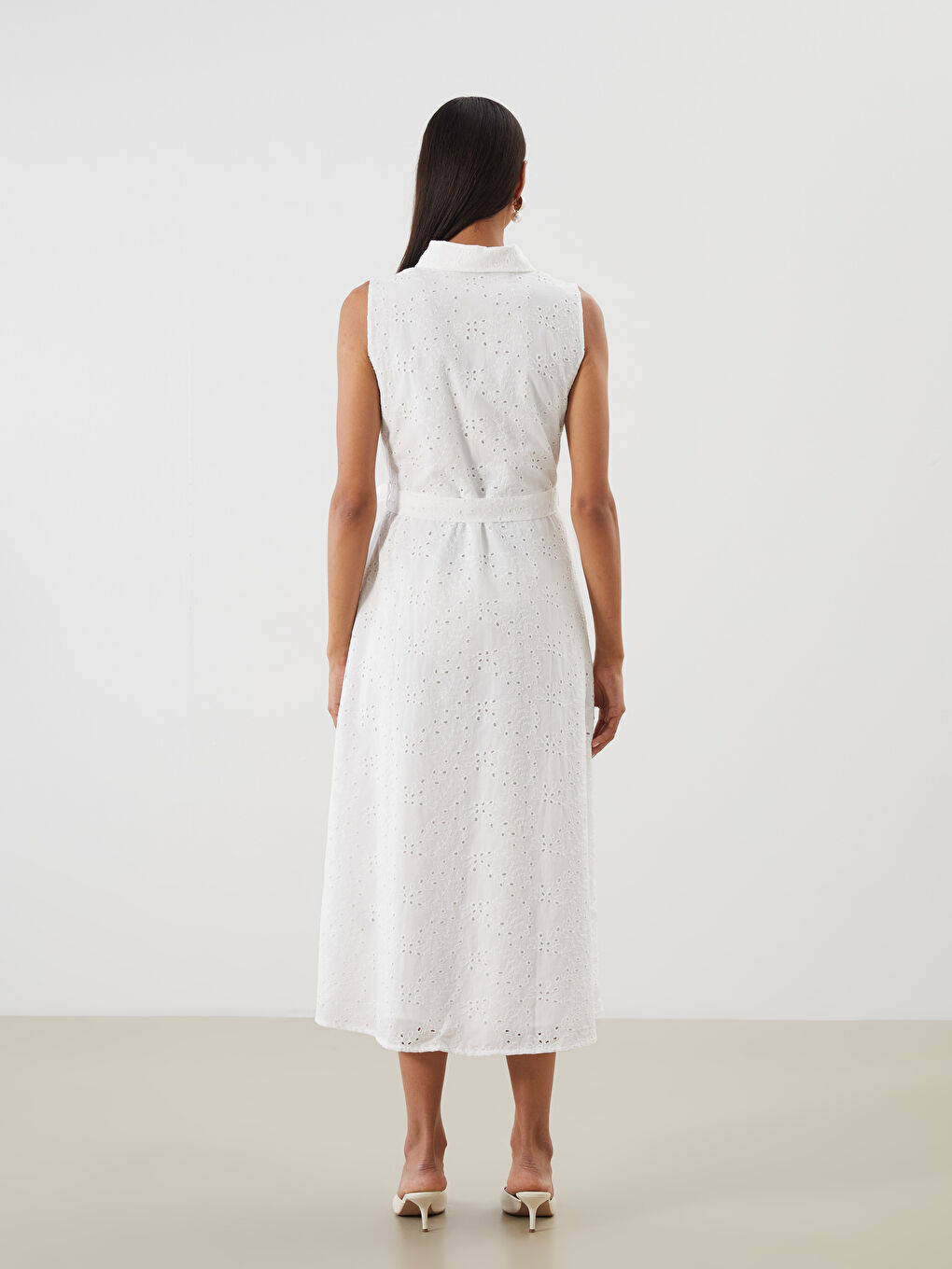 LCWAIKIKI Classic Woman WHITE Shirt Dress -S5RL00Z8-Q6K