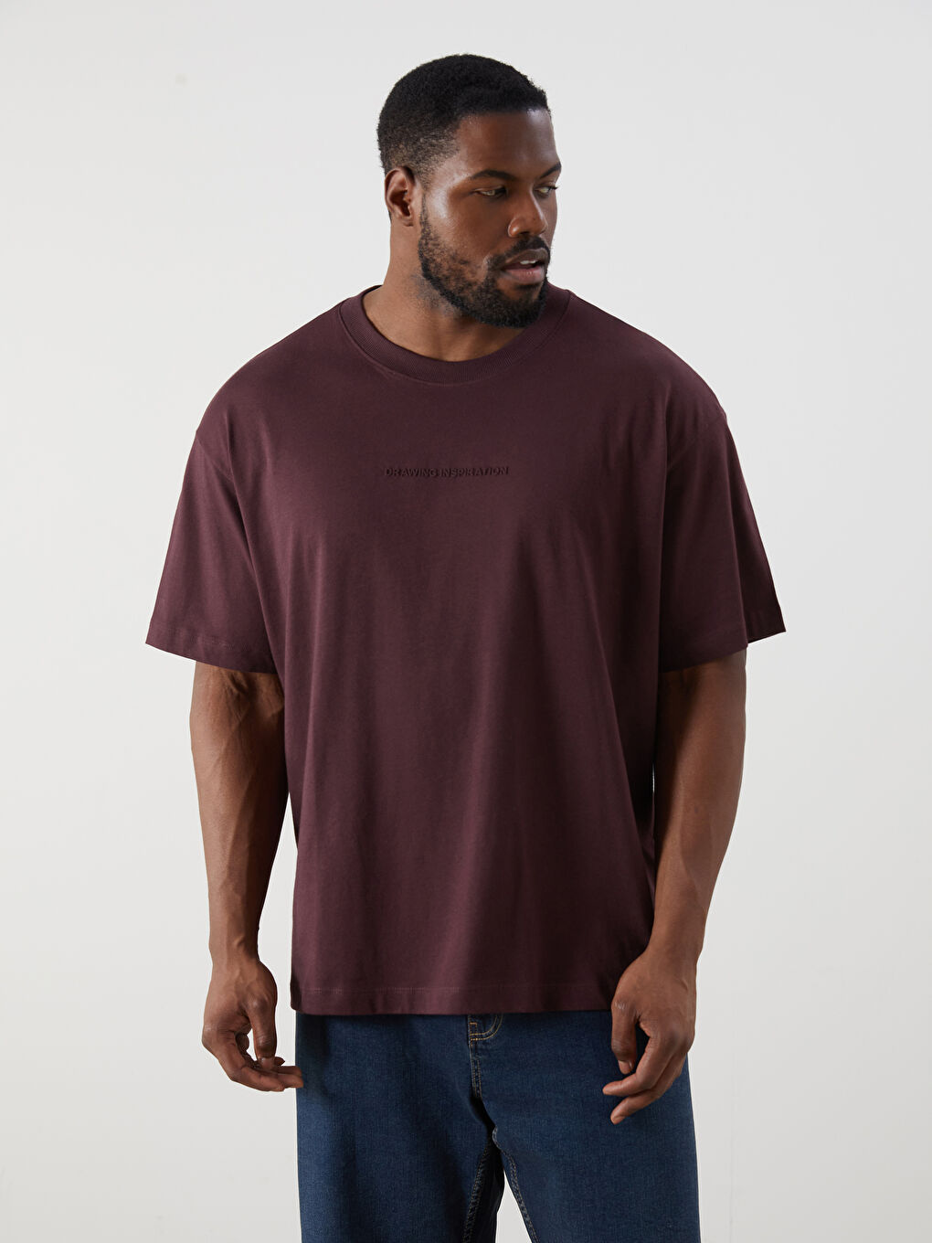LCW Vision Crew Neck Printed Men's T-Shirt -S5RL02Z8-HHD