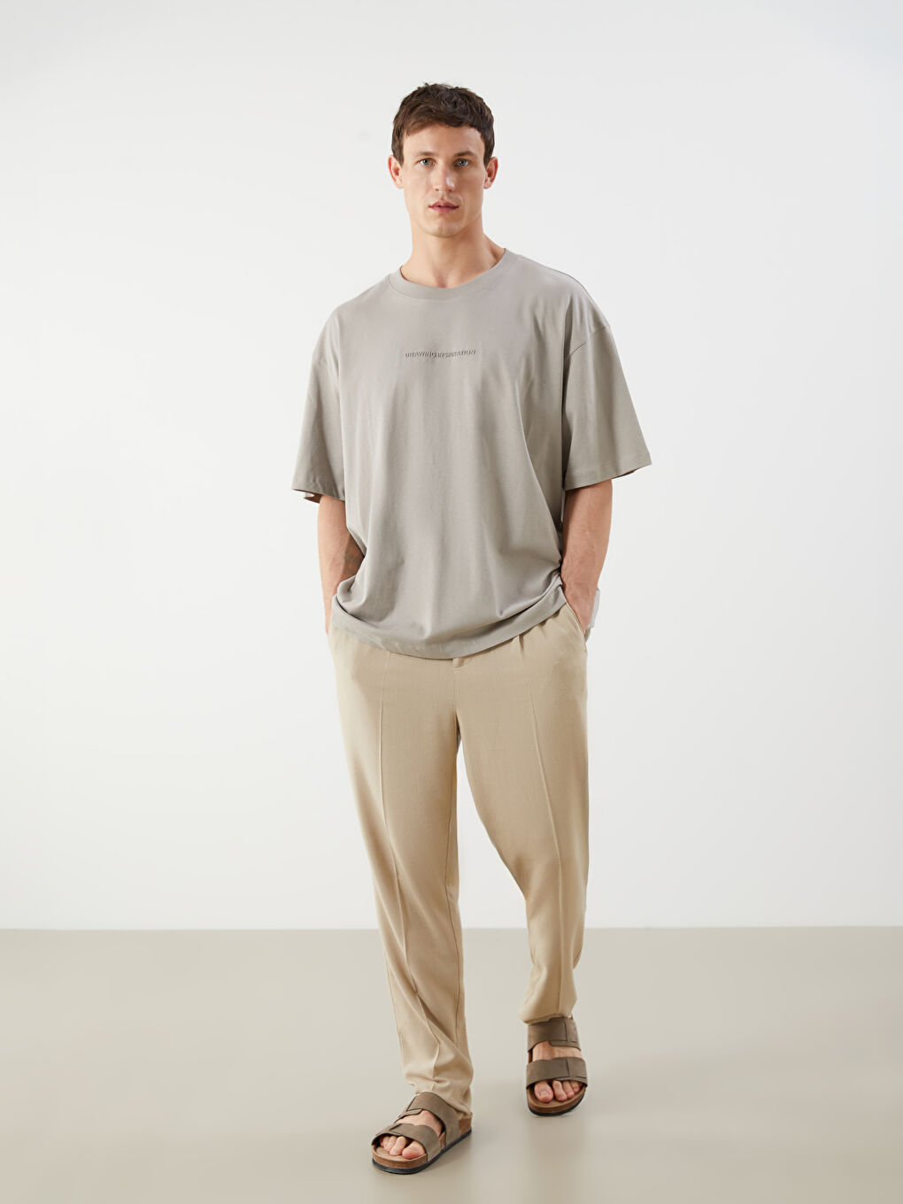LCW Vision Crew Neck Printed Men's T-Shirt -S5RL02Z8-ZGV