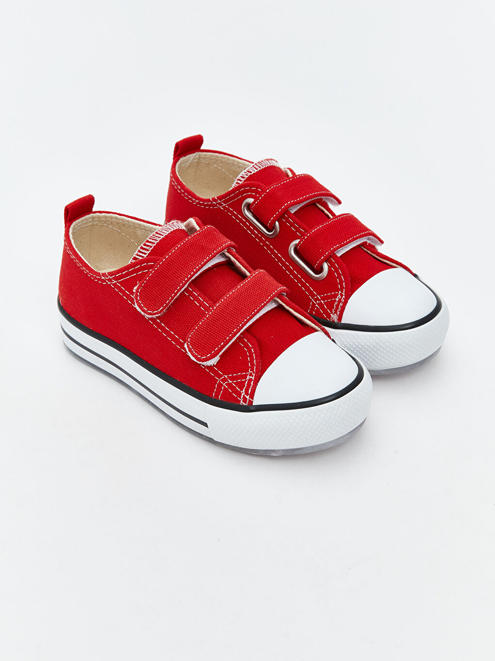 Kırmızı Cırt Cırtlı Işıklı Kız Çocuk Spor Ayakkabı-1