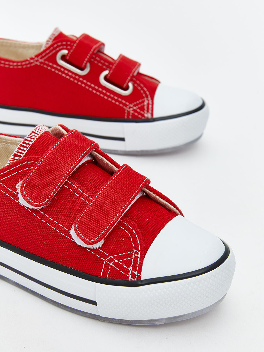 Kırmızı Cırt Cırtlı Işıklı Kız Çocuk Spor Ayakkabı-3