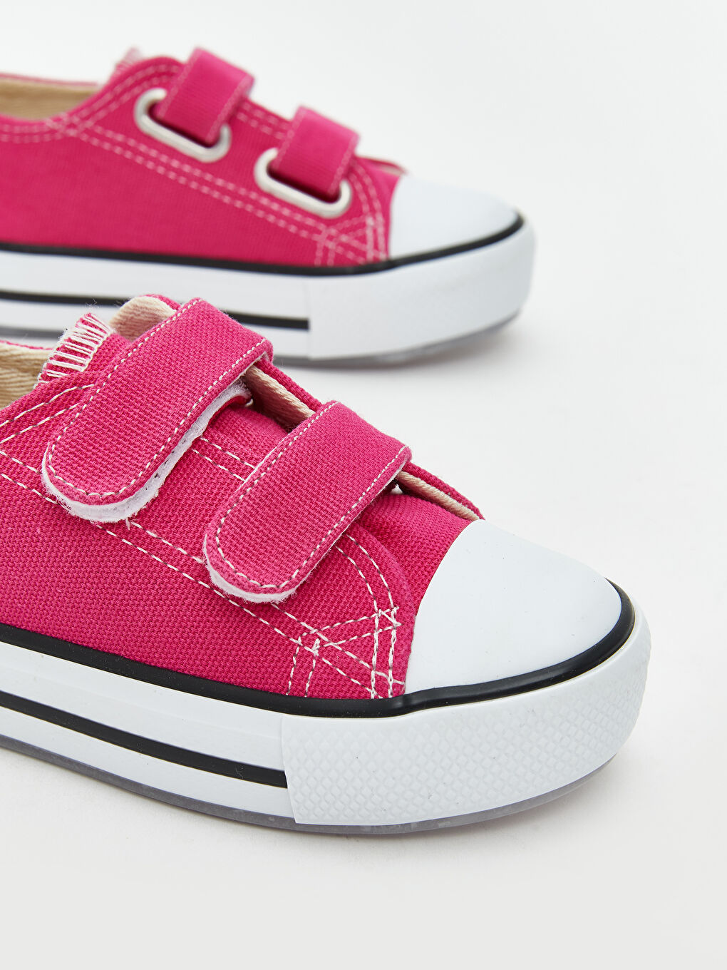 Fuşya Cırt Cırtlı Işıklı Kız Çocuk Spor Ayakkabı-2