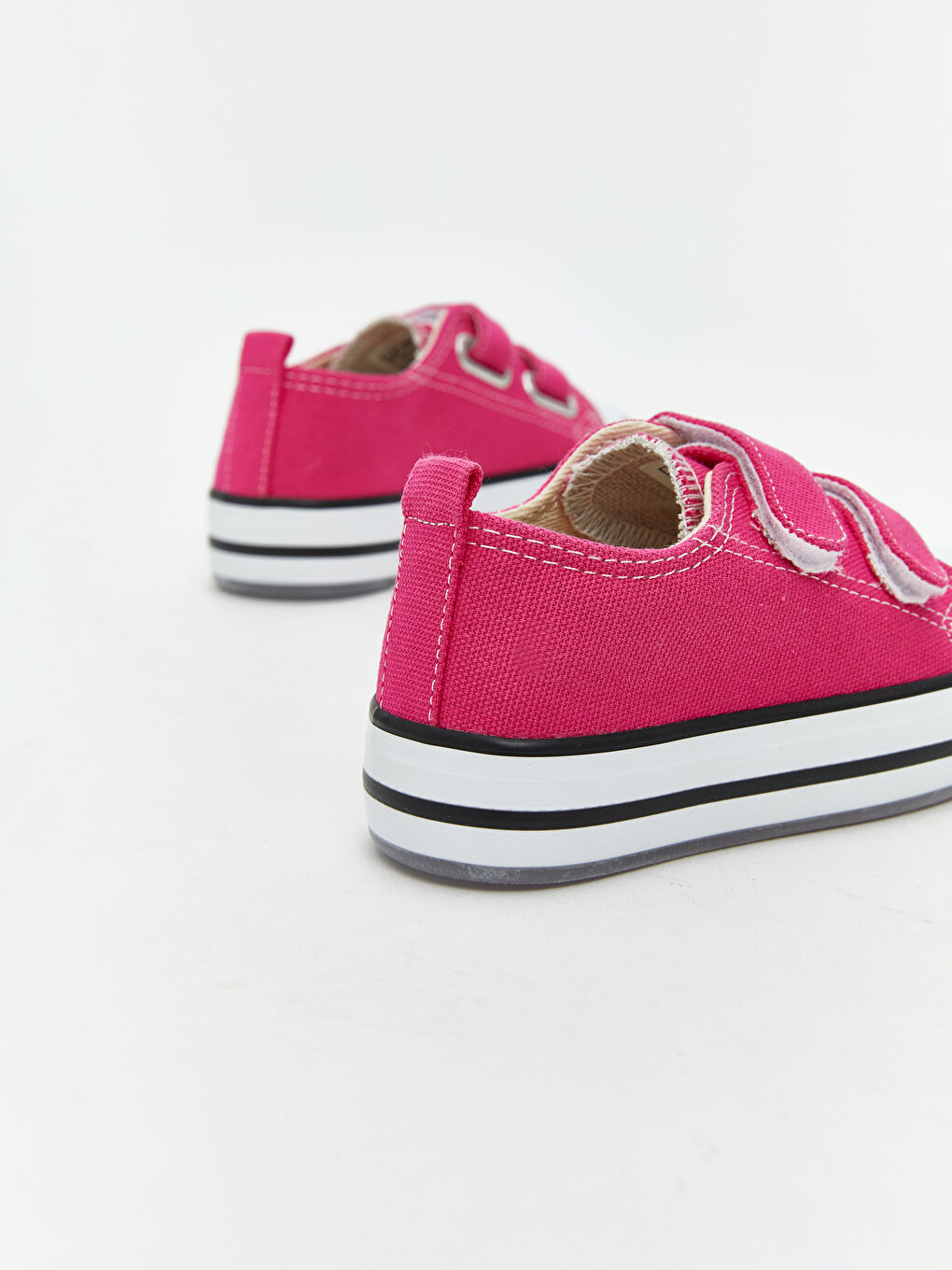 Fuşya Cırt Cırtlı Işıklı Kız Çocuk Spor Ayakkabı-4