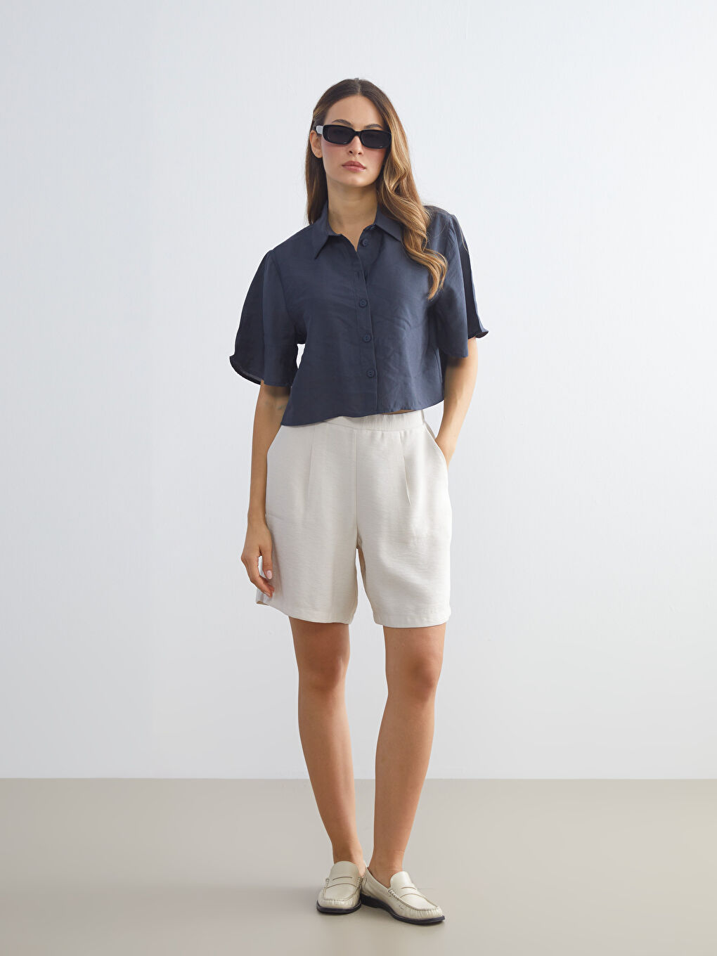 LCWAIKIKI Classic Woman ANTHRACITE Shirt -S5RL07Z8-12M