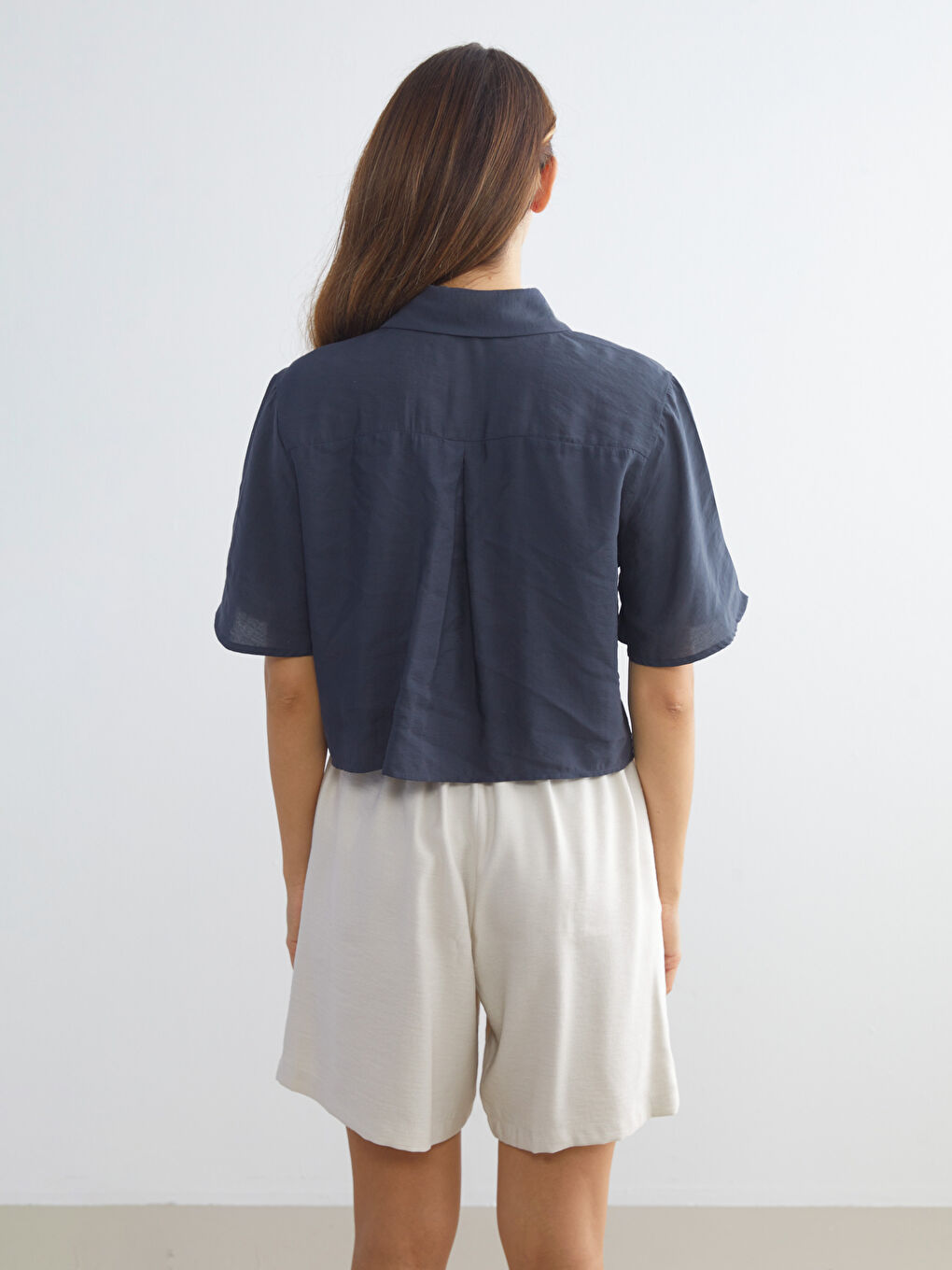 LCWAIKIKI Classic Woman ANTHRACITE Shirt -S5RL07Z8-12M