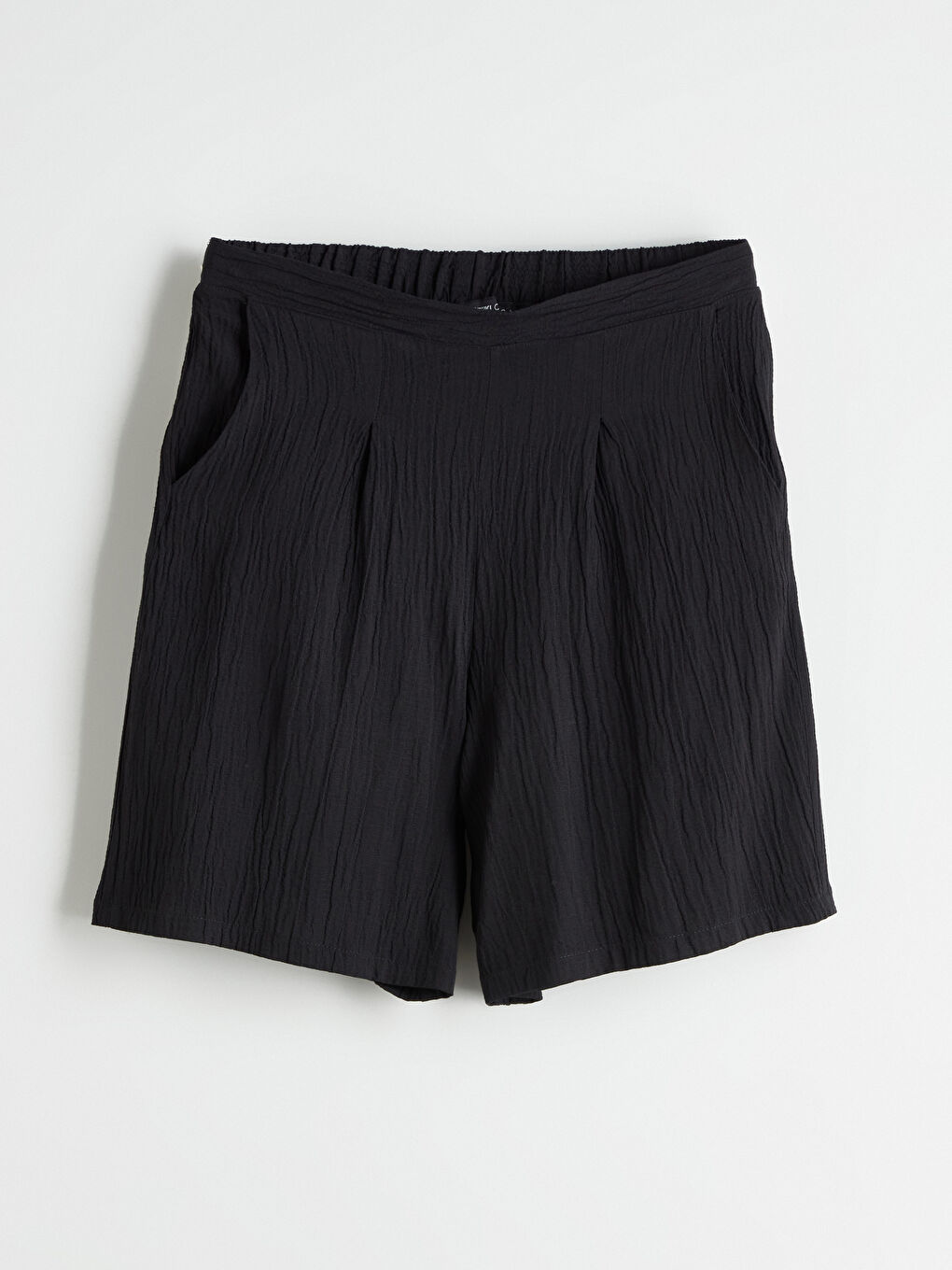 Elasticated Waist Textured Women's Shorts -S5RL42Z8-CVL