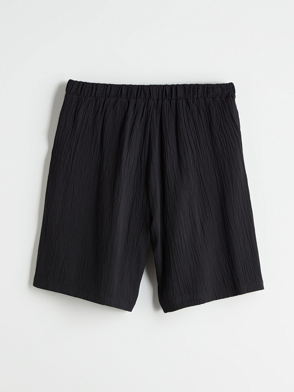 Elasticated Waist Textured Women's Shorts -S5RL42Z8-CVL