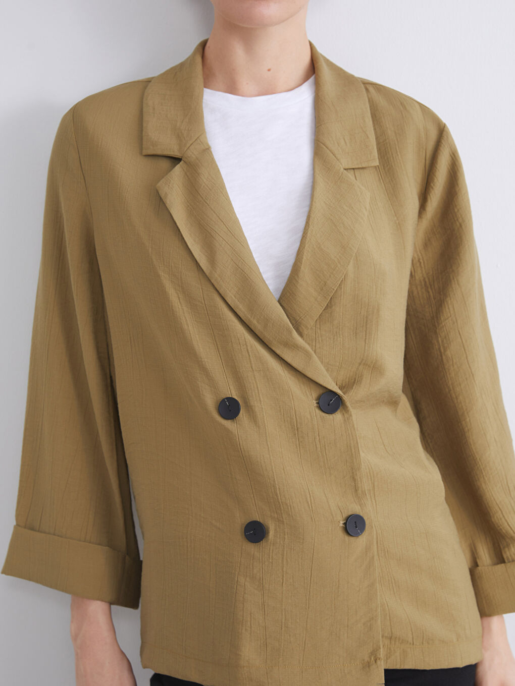 Haki Dokulu Kadın Ceket-2