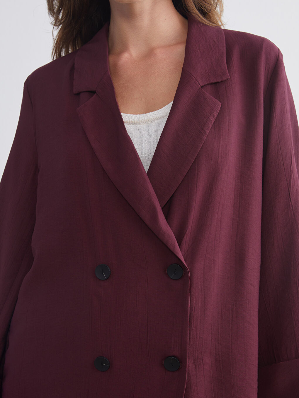 Mürdüm Dokulu Kadın Ceket-2