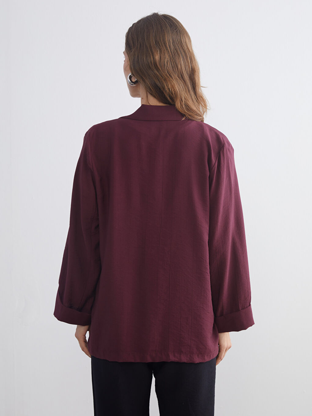 Mürdüm Dokulu Kadın Ceket-3