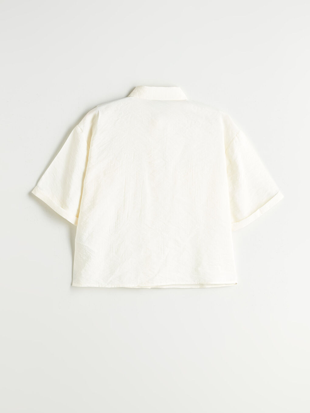 Ekru Modal Karışımlı Kadın Gömlek-10