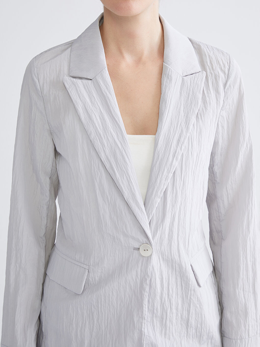 Gri Dokulu Kadın Ceket-2