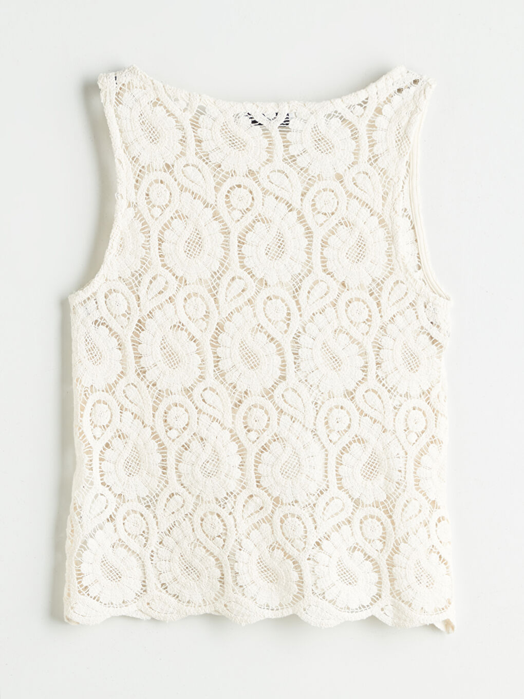 Woman ECRU Tank Top -S5RL50Z8-R9J