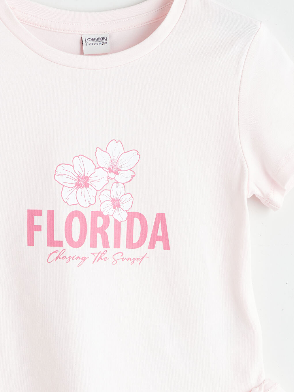 Crew Neck Florida Printed Girls' T-Shirt -S5RL54Z4-QVT