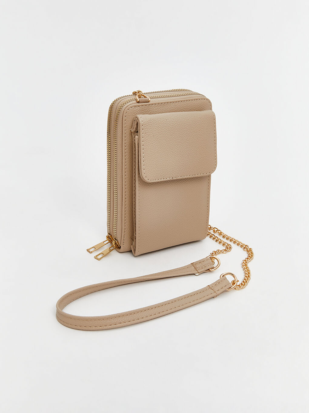 Kahverengi Deri Görünümlü Kadın Omuz Çantası-1