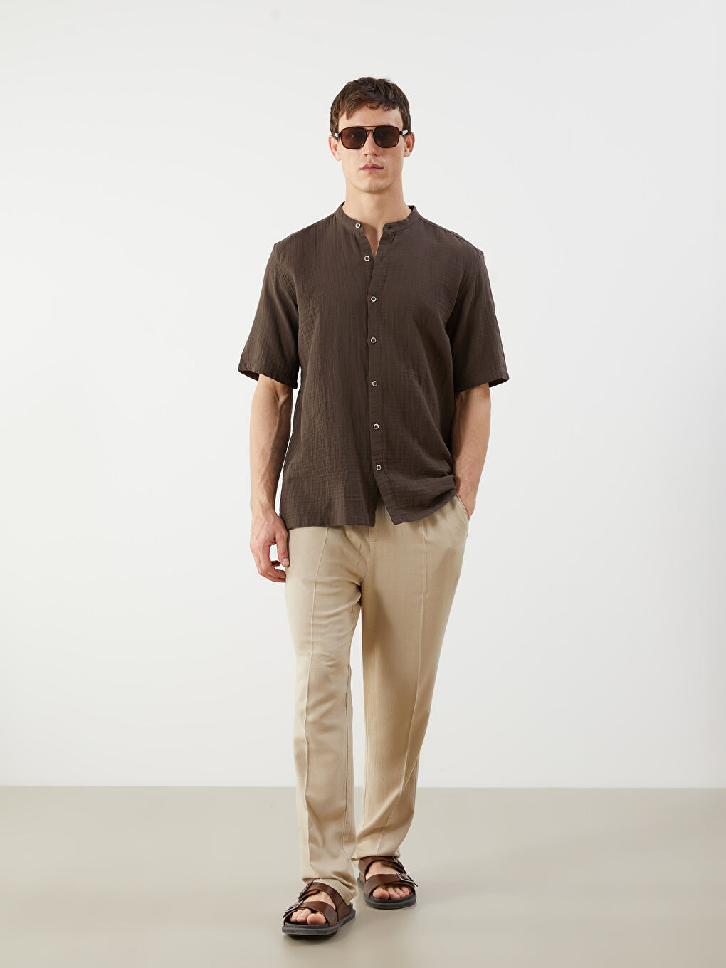 قمێسی پیاوانی مووسلینی یاخەحاکیمی قۆڵکورتی ڕێگولار فیت-1