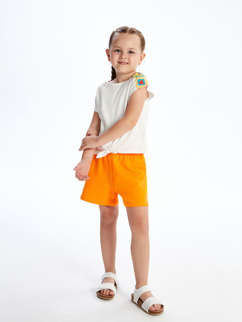 Fruit Printed Girls' Blouse and Shorts 2 Pack-1