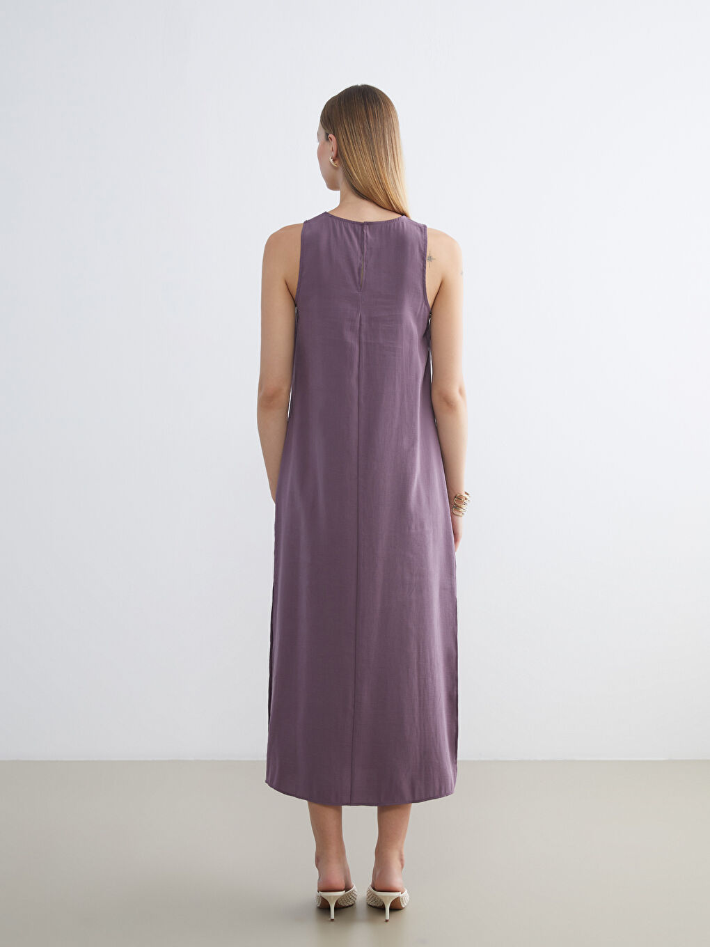 LCW Vision Crew Neck Modal Blend Dress -S5RL71Z8-14F