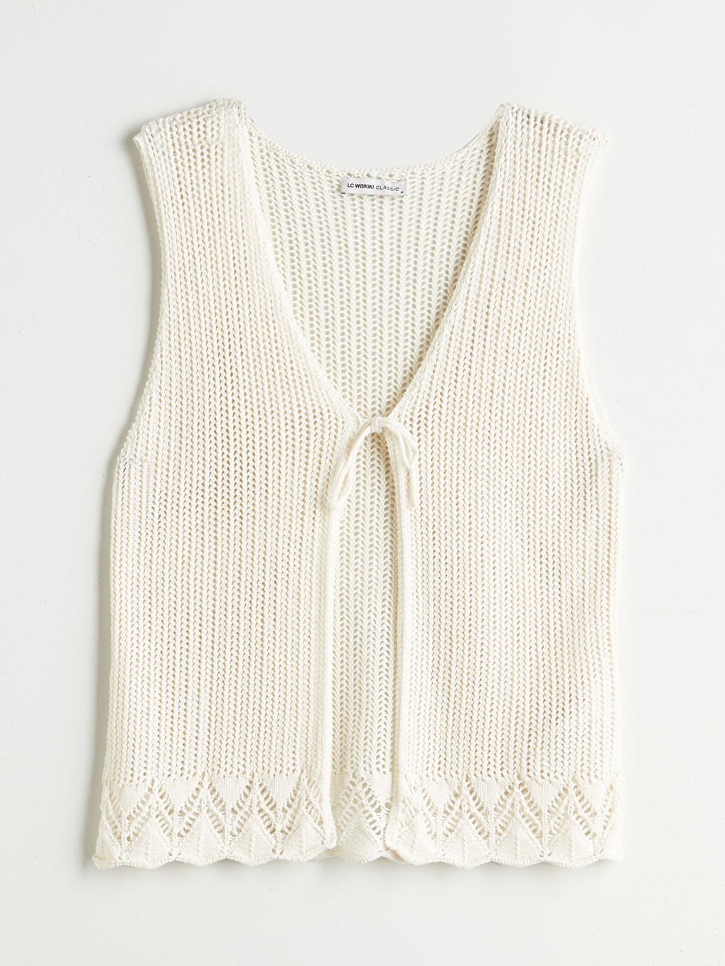 V Neck Hole-Knitted Women's Knitwear Waistcoat -S5RL80Z8-R9J