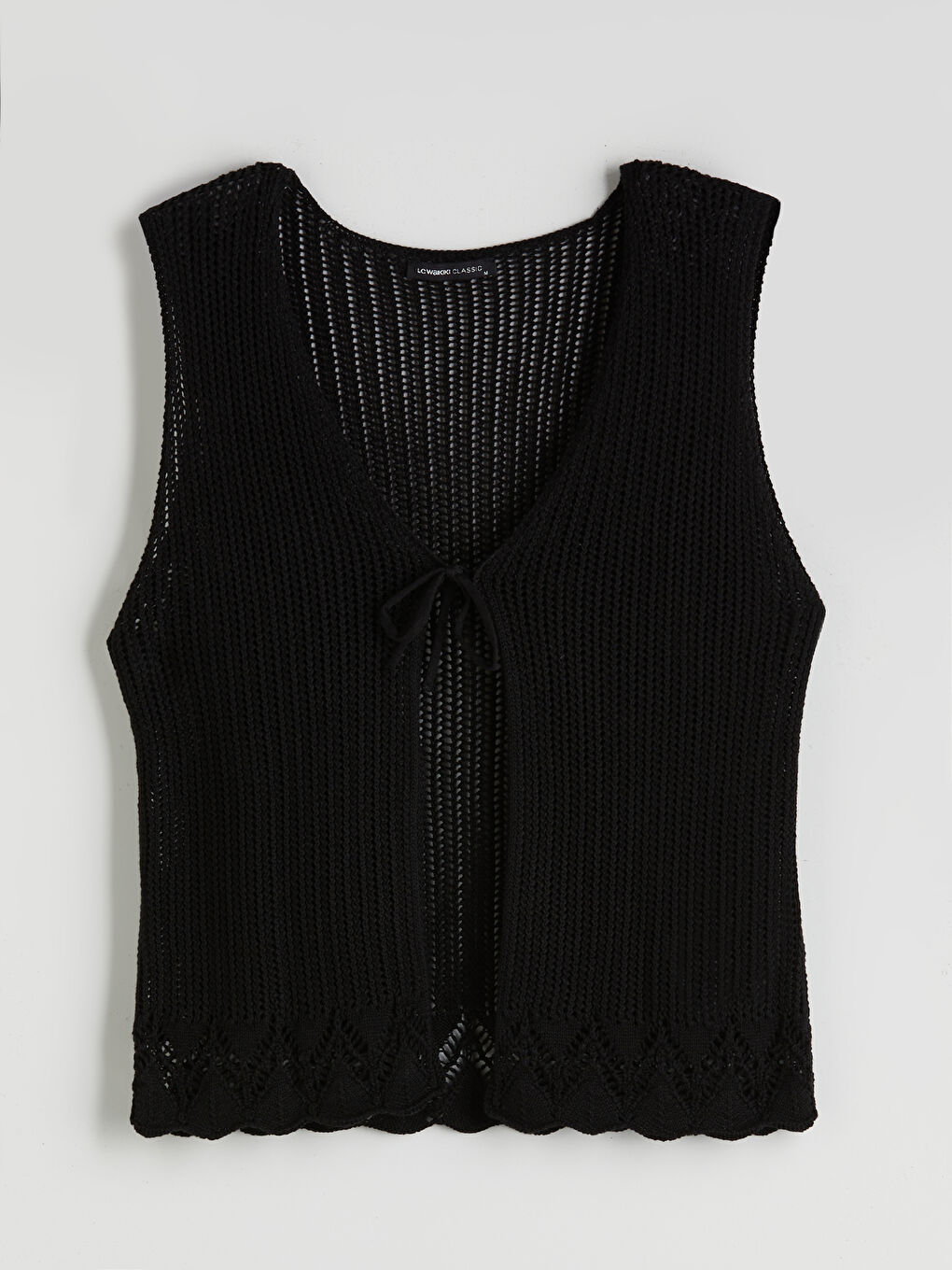 V Neck Hole-Knitted Women's Knitwear Waistcoat -S5RL80Z8-CVL