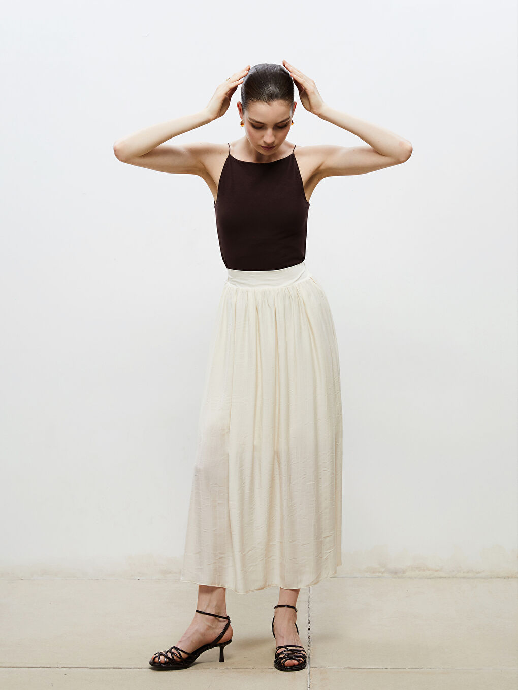 Woman BEIGE Skirt -S5RL84Z8-CV5