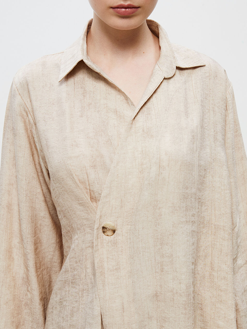 Soulife Linen-Look Women's Shirt -S5RL85Z8-D6H