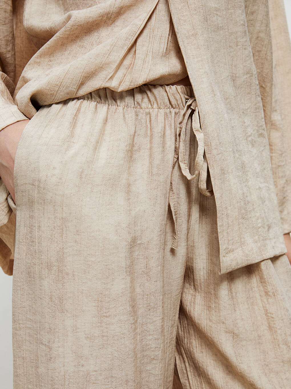 Soulife Women's Elastic Waist Linen Blend Trousers -S5RL86Z8-D6H