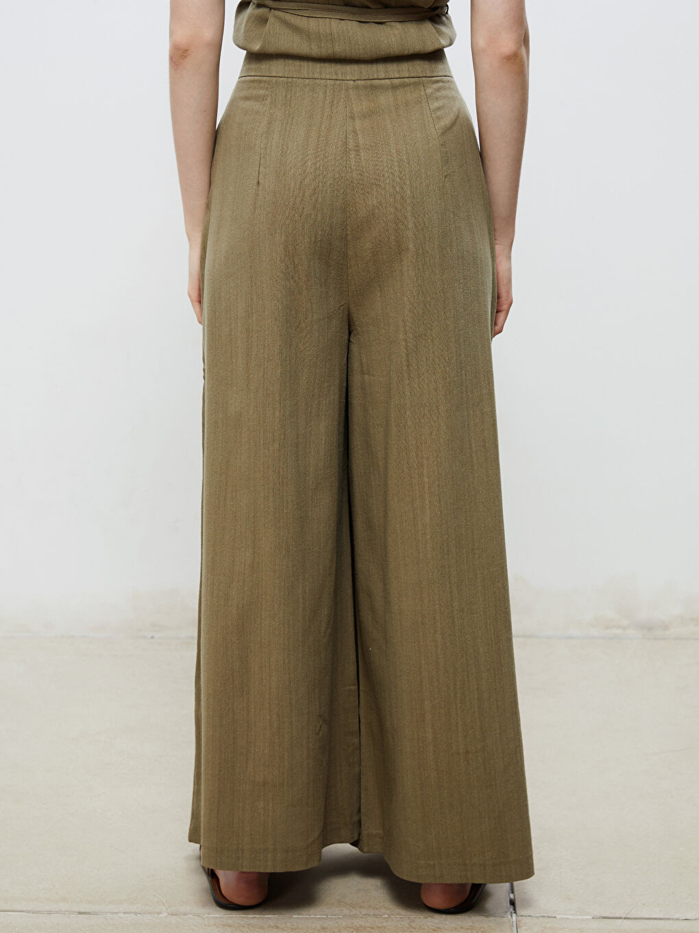 Soulife Elastic Waist Wide Leg Women's Trousers -S5RL92Z8-CS5