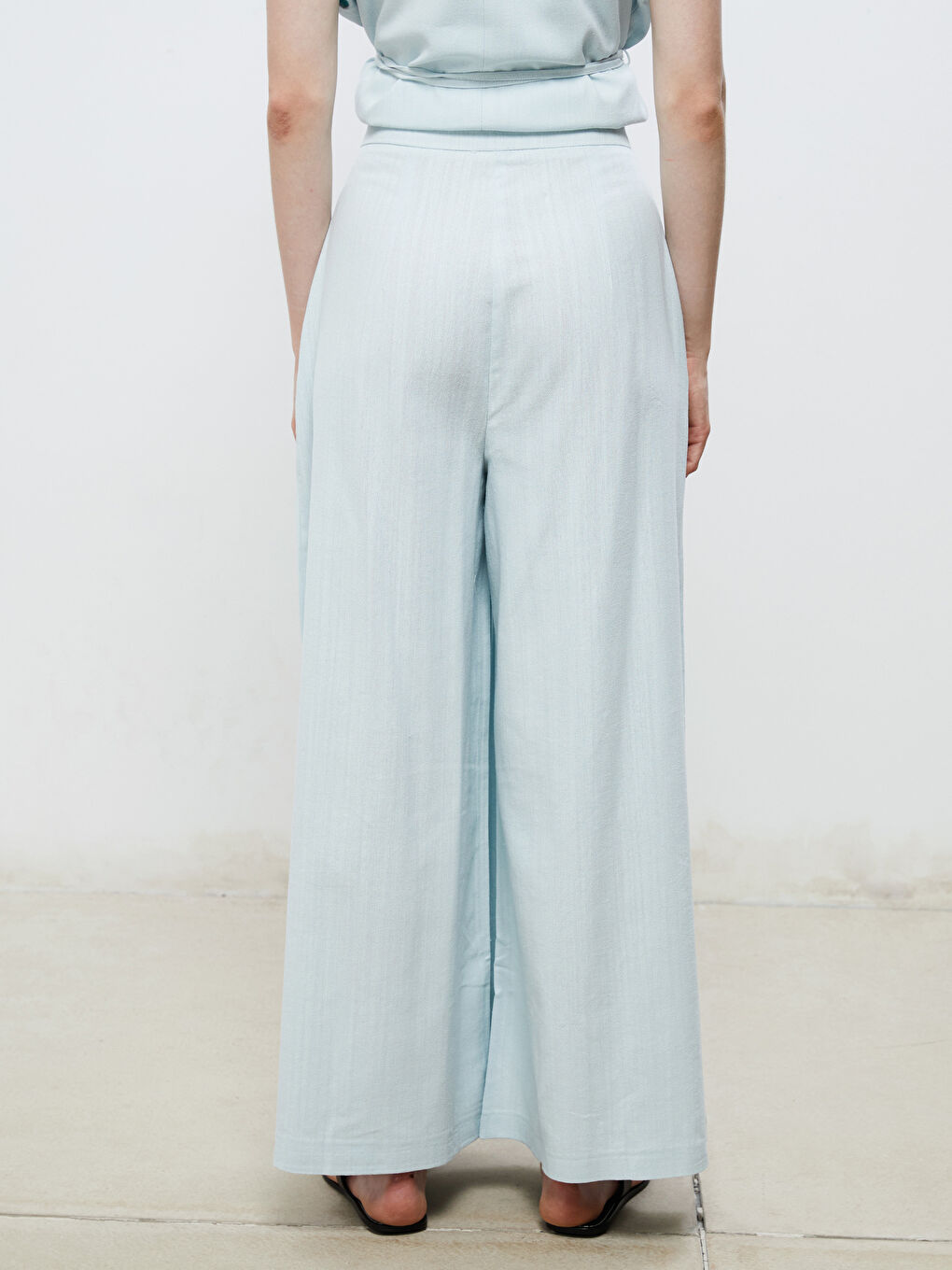 Soulife Elastic Waist Wide Leg Women's Trousers -S5RL92Z8-CSV