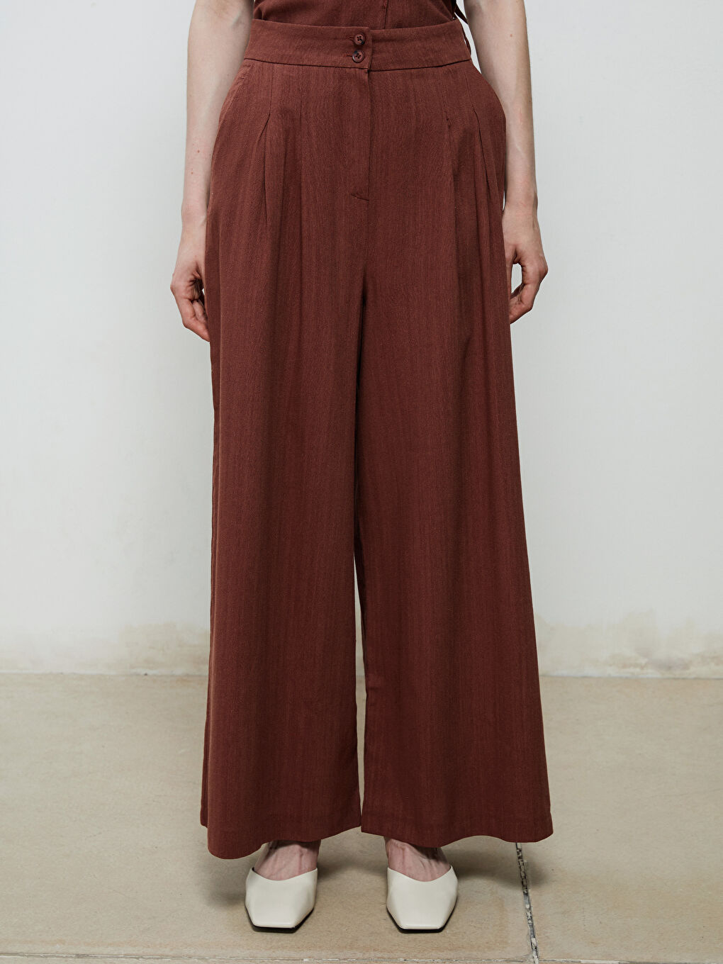 Soulife Elastic Waist Wide Leg Women's Trousers -S5RL92Z8-CZ9