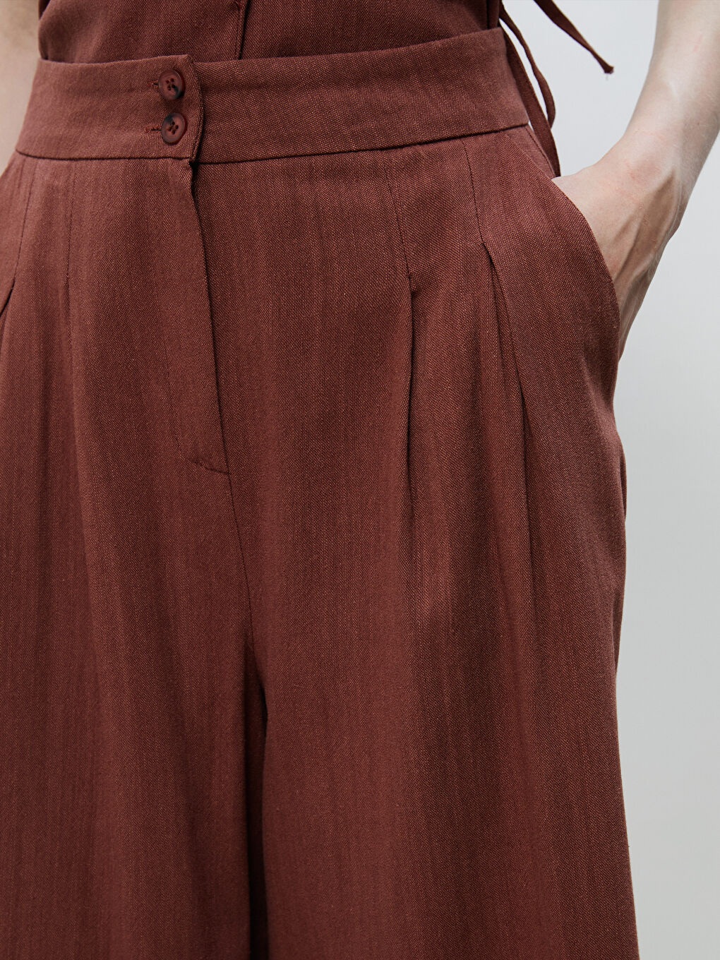 Soulife Elastic Waist Wide Leg Women's Trousers -S5RL92Z8-CZ9