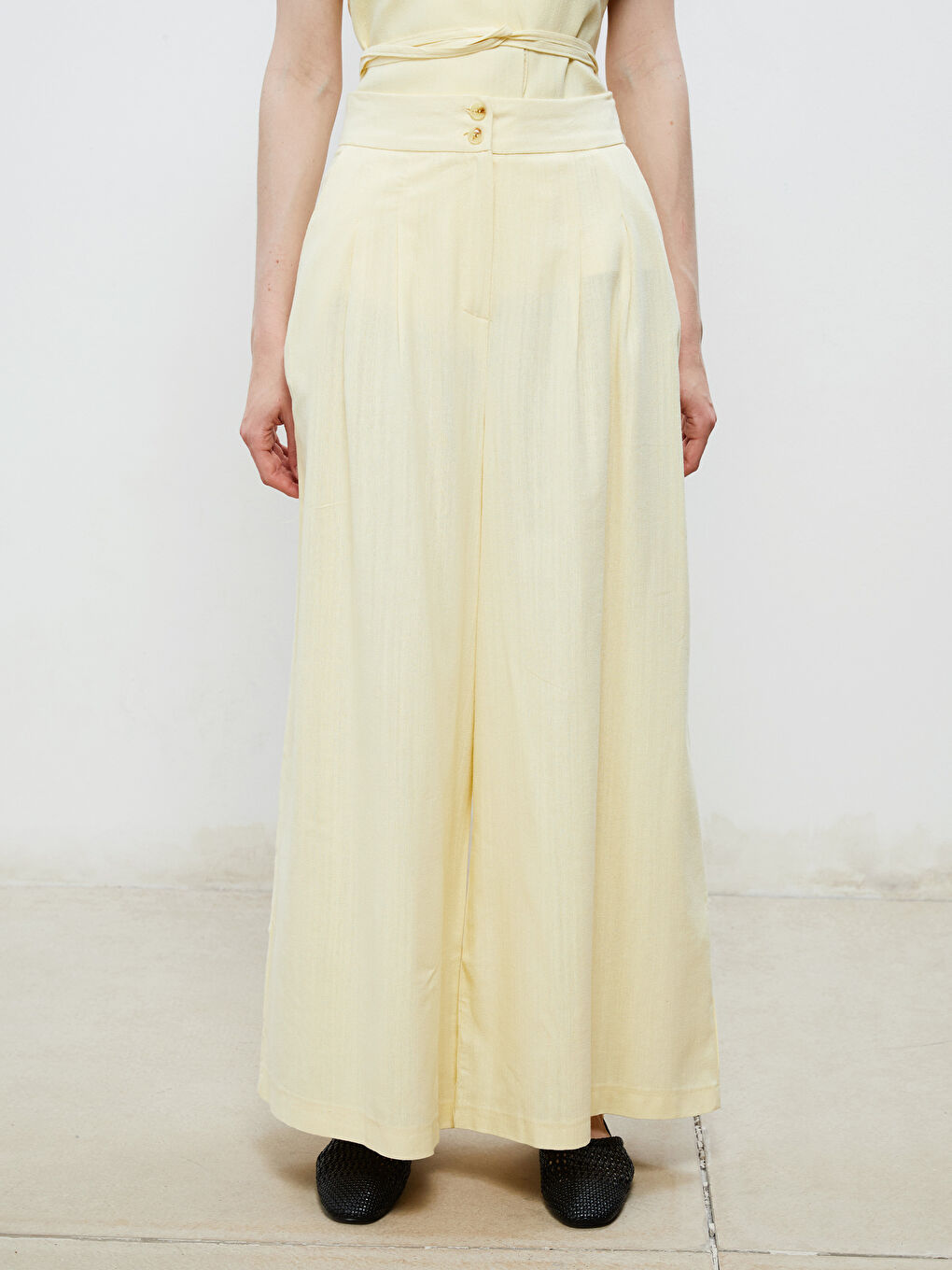 Soulife Elastic Waist Wide Leg Women's Trousers -S5RL92Z8-FRL
