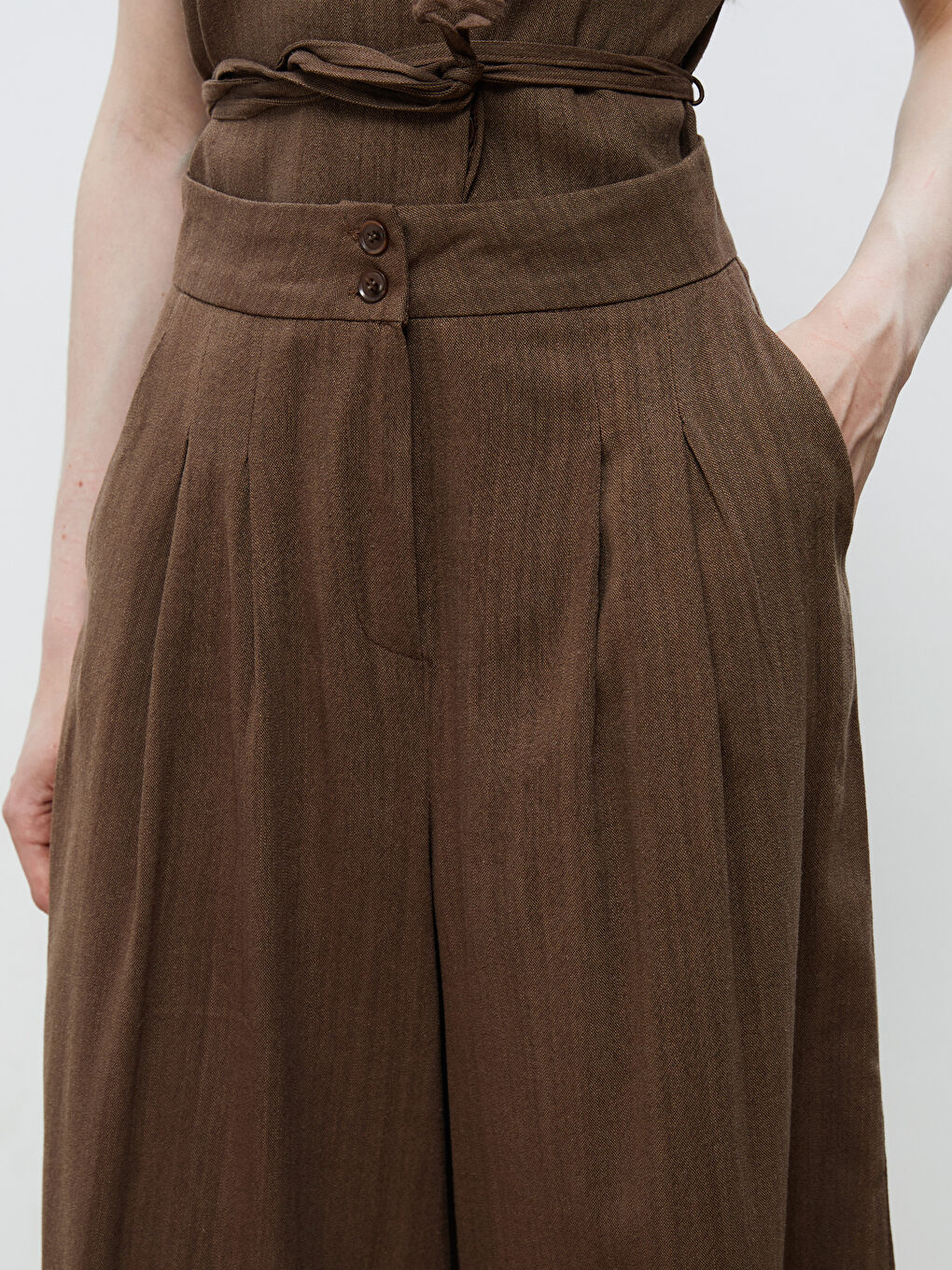 Soulife Elastic Waist Wide Leg Women's Trousers -S5RL92Z8-J0W