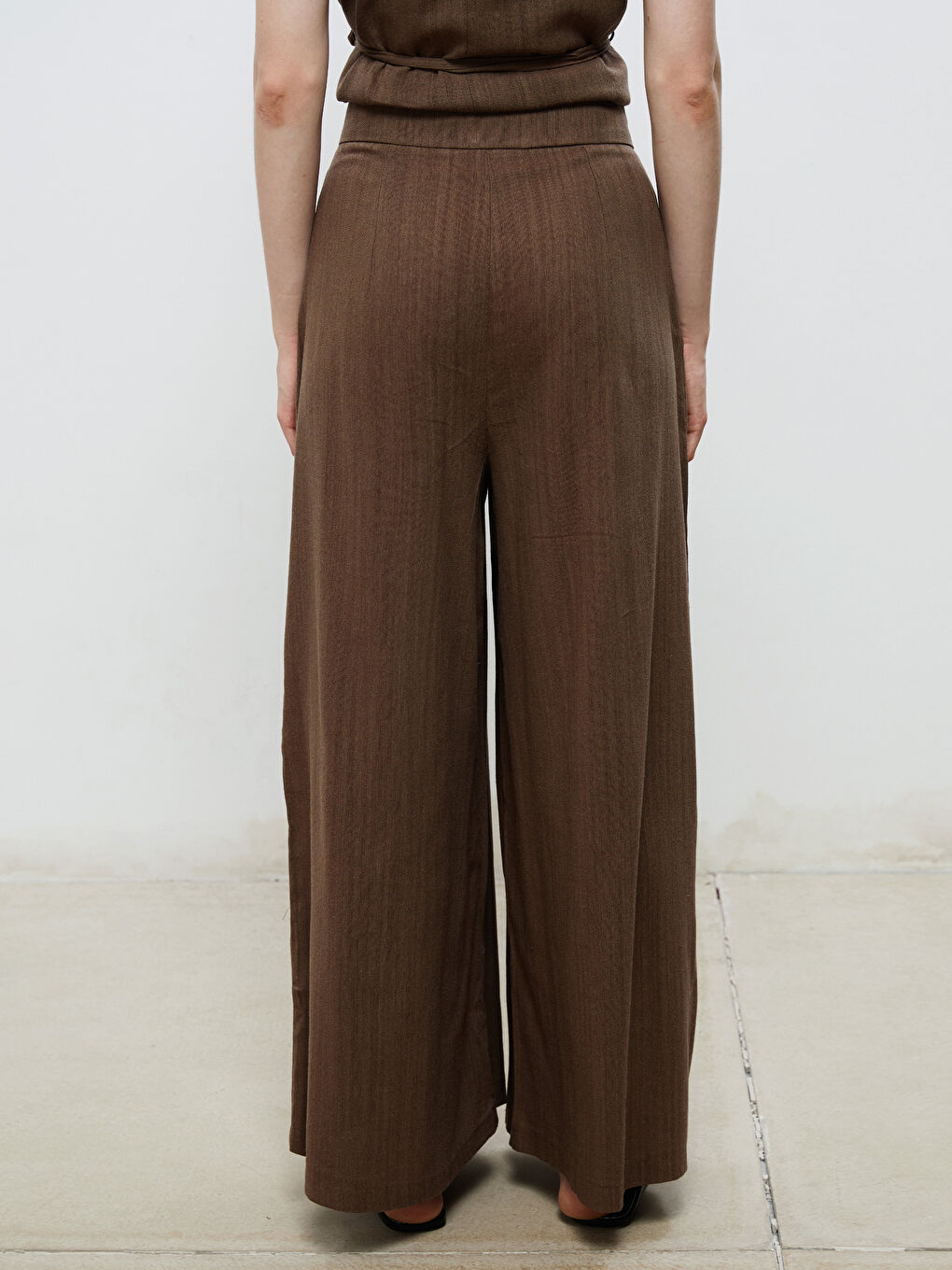 Soulife Elastic Waist Wide Leg Women's Trousers -S5RL92Z8-J0W